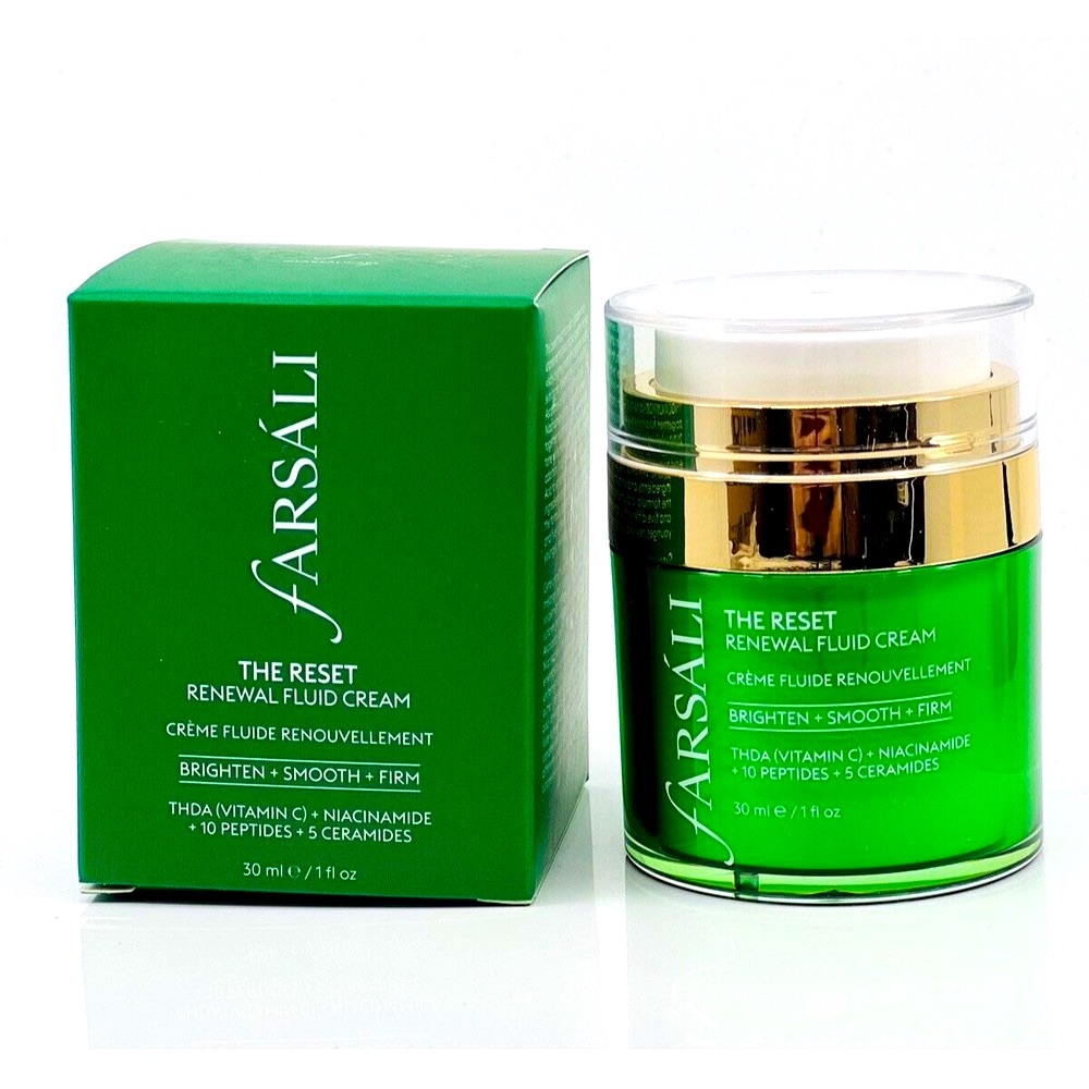Farsali THE RESET Renewal Fluid Cream Vit C 1oz Sold Out Factory Sealed W/Box